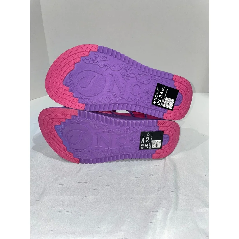 ONCAI Women Sport Sandals Pink Purple Platform Strappy Comfort Shoes Size 9.5